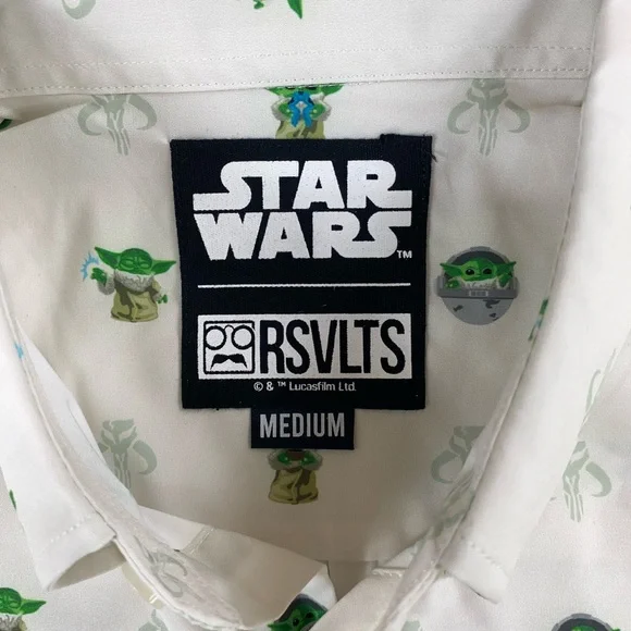 RSVLTS Star Wars Mandalorian Child Diamond Grogu Yoda Kunuflex Shirt Men’s M New
